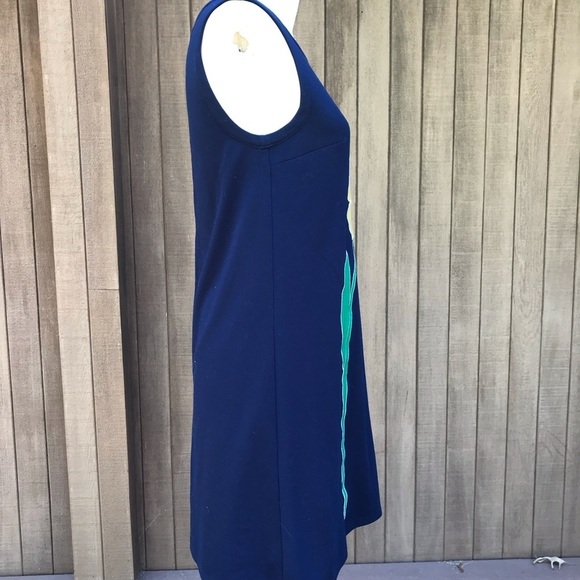 ModCloth Blue Midi Shift Dress Yellow Daisy Medium - Picture 3 of 9